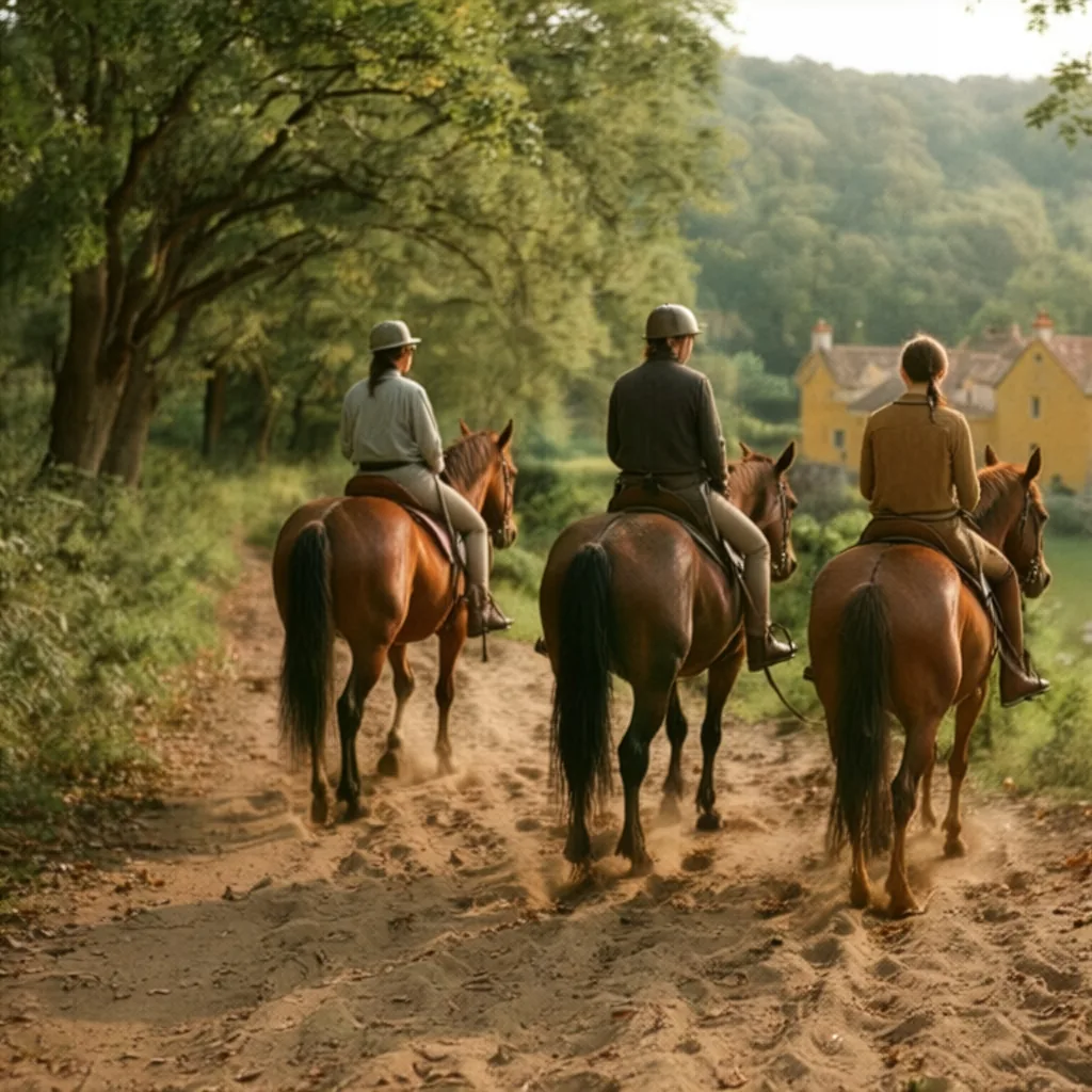 Balade à cheval en Dordogne, autour de Lalinde
